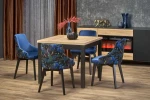 TIAGO SQUARE extensions table, craft oak / juodas