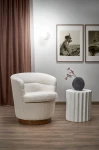 Fotelis AMY leisure chair creamy/walnut