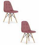 2-ių kėdžių komplektas Oskar Dumo, rožinis