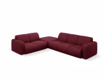 Kairinė kampinė sofa Windsor & Co Lola, 315x250x72 cm, tamsiai raudona