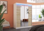 Spinta ADRK Furniture su LED apšvietimu Nordic 150, smėlio