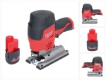 Akumuliatorinis siaurapjūklis Milwaukee M12 JS-251 12 V + 1x baterija 2,5 Ah - be įkroviklio