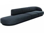 Kairinė sofa Micadoni Miley, 302 x 85 x 74 cm, mėlyna