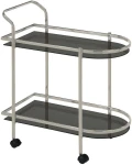 Serving cart GERTU juodas/nickel