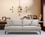 Kalune Design 3 vietų sofa Papira 3 Seater - rusvai gelsvas