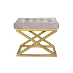 Pouffe Capraz - Gold, Cream