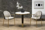 Gold MORATA round table, baltas marble / juodas / auksinis