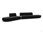 Modulinė sofa Micadoni Miley, juoda