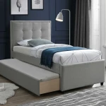 Lova Bed OSWALDO 90x200cm, platinum pilkas