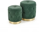 Fotelis POLLY set of two stools, color: dark žalias