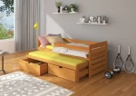 Vaikiška lova ADRK Furniture Tomi 02 180x80 su šonine apsauga, ruda