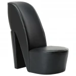 Aukštakulnio formos kėdė, juoda