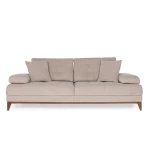 Trivietė sofa Kalune Design Sonya, smėlio spalvos