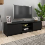 Televizoriaus spintelė, juodos spalvos, 140x40x35,5 cm, MDP