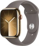 Išmanusis laikrodis Apple Watch 9 GPS + Cellular 41mm Gold Stainless Steel Sport M/L Pilka (MRJ63QP/A)
