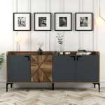 TV staliukas Kalune Design Konsolė Venedik - Walnut, Anthracite