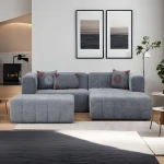 Kampinė sofa Beyza Mini Right - Grey