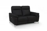 Sofa FurnHouse Selesta 2, gobelenas, juoda