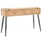 Konsolinis staliukas iš eglės medienos, 115x40,5x76cm, rudas