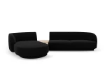 Modulinė sofa Micadoni Miley, juoda