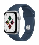 Apple Watch SE2nd Gen GPS, 44mm Silver Aluminium Case ,Abyss Blue Sport Band - MKQ43UL/A