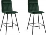 2-ių baro kėdžių komplektas Notio Living Zeta, žalias/juodas
