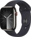 Išmanusis laikrodis Apple Watch 9 GPS + Cellular 45mm Graphite Stainless Steel Sport M/L Granatowy (MRMW3QP/A)