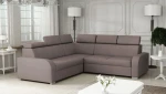 Kampinė sofa-lova Osle, ruda