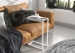 Šoninis staliukas ADRK Furniture Spark, 62x30x40 cm, pilkas/baltas