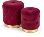 POLLY set of two stools, color: dark red