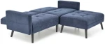 Fotelis Blue CORNELIUS folding sofa with ottoman, color: mėlynas