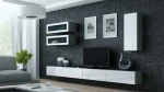 Cama Living room cabinet set VIGO 11 pilkas/baltas gloss