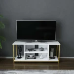 TV staliukas Kalune Design TV stalas Rinaldo - Baltas, Gold