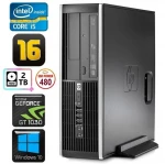 HP 8100 Elite SFF i5-750 16GB 480SSD+2TB GT1030 2GB DVD WIN10