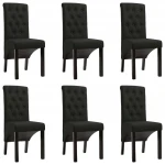 Valgomojo kėdės, 6 vnt., juodos