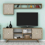 TV staliukas Kalune Design Televizoriaus spintelė İnci - Walnut, Baltas