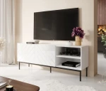 TV staliukas Cama Meble Abeto, 150x42x60 cm, balta