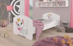 Vaikiška lova Adrk Furniture Pepe cat, 80x160 cm, balta