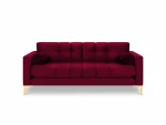 Trivietė sofa Cosmopolitan Design Bali, raudona/auksinės spalvos