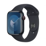 Išmanusis laikrodis Apple Watch Series 9 GPS + Cellular, 45 mm, Vidurnakčio spalvos aliuminio korpusas su vidurnakčio spalvos sportiniu dirželiu - M/L