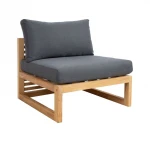 Modulinė sofa Home4You Serenity, 80x80x65 cm, ruda/pilka