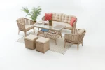 „Garden Lounge“ komplektas Linda Rattan (3+1+1+S)