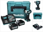 Makita TD001GD201 Smūginis suktuvas XGT, 1/4", 220Nm, bešepetėlinis variklis, 2X2,5Ah, greitasis kroviklis; MAKPAC lagaminas