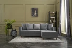 Kalune Design Kampinė sofa-lova Aydam Right - Pilkas