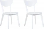 Beliani 2 kėdės valgomojo baltai ROXBY