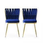2-jų kėdžių komplektas Kalune Design Kusakli 209 V2, mėlynas