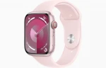 Apple Watch Series 9 GPS + Cellular 45mm Pink Aluminium Case with Light Pink Sport Band - S/M - MRMK3ET/A