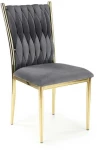 Gold K436 chair color: pilkas / auksinis