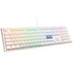 Ducky One 3 Classic Pure Baltas Klaviatūra žaidimams, RGB LED - MX-Mėlyna (US)