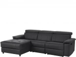 Trivietė sofa Loft Tanaro, juoda